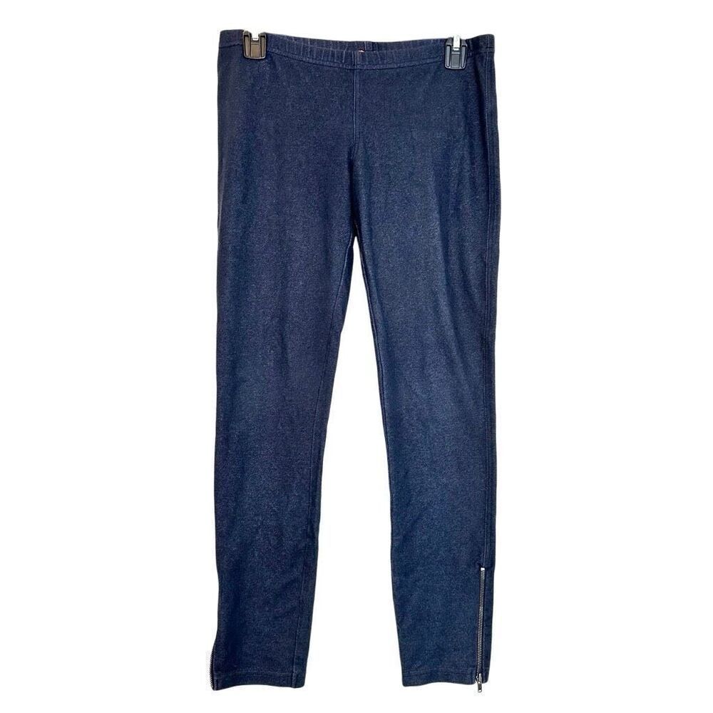Forever 21 Flat Front Pull-On Ankle Zip Indigo Skinny Pants Dark Wash Medium